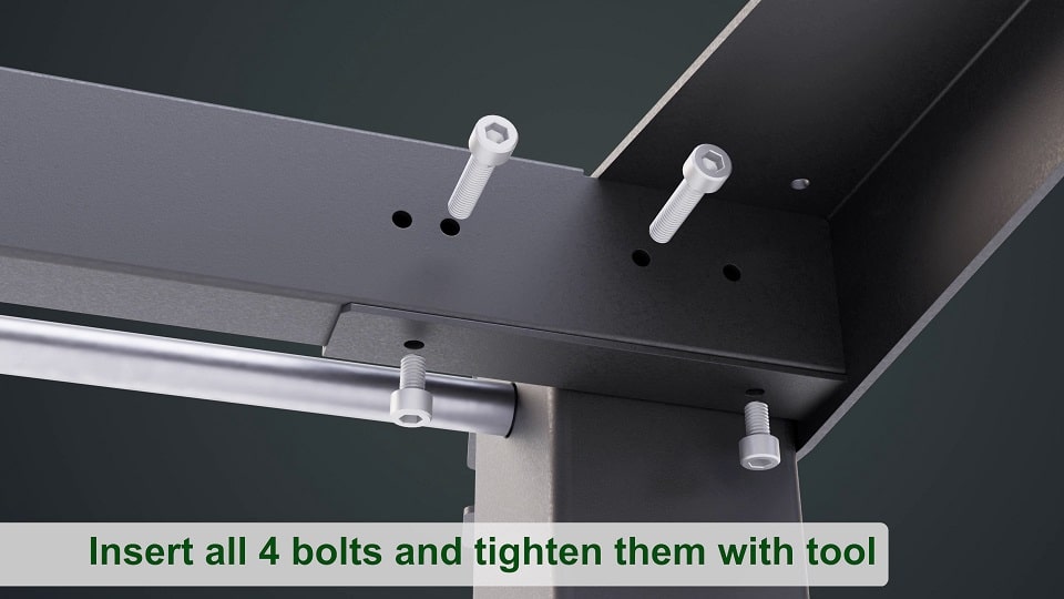 Adjustable desk 3d installation animation video