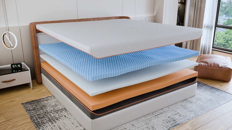 Mattress exploded view and promotional 3d animation